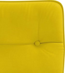 vidaXL Krzesła stołowe, 2 szt., żółte, obite aksamitem 7