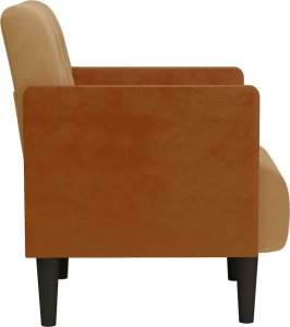 vidaXL Sofa Fotel z Podłokietnikami Brązowy 55 cm Aksamit 4
