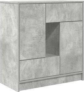 vidaXL Komoda z szufladami i drzwiami, szarość betonu, 70,5x34x74,5 cm 2