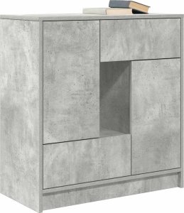 vidaXL Komoda z szufladami i drzwiami, szarość betonu, 70,5x34x74,5 cm 4