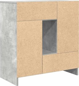 vidaXL Komoda z szufladami i drzwiami, szarość betonu, 70,5x34x74,5 cm 8