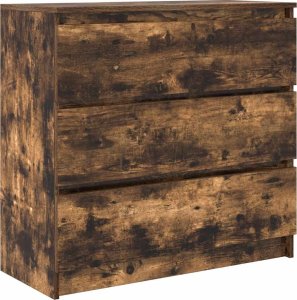 vidaXL Szafka, przydymiony dąb, 80x35x76 cm, materiał drewnopochodny 2