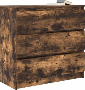 vidaXL Szafka, przydymiony dąb, 80x35x76 cm, materiał drewnopochodny 4