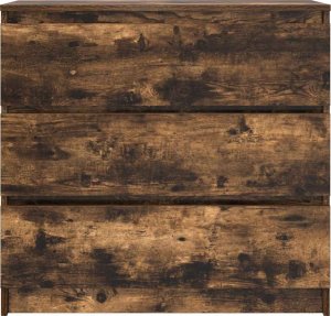 vidaXL Szafka, przydymiony dąb, 80x35x76 cm, materiał drewnopochodny 6