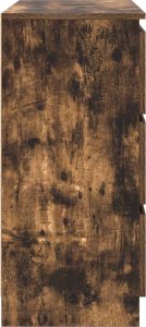 vidaXL Szafka, przydymiony dąb, 80x35x76 cm, materiał drewnopochodny 7