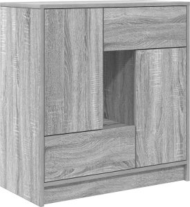vidaXL Komoda z szufladami i drzwiami, szary dąb sonoma 70,5x34x74,5cm 2