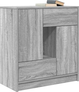 vidaXL Komoda z szufladami i drzwiami, szary dąb sonoma 70,5x34x74,5cm 4