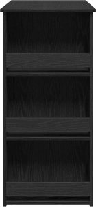 vidaXL Stolik barowy z półkami, czarny dąb, 102x50x103,5 cm 6