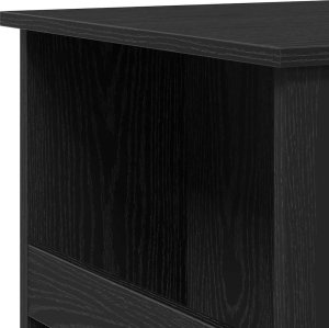 vidaXL Stolik barowy z półkami, czarny dąb, 102x50x103,5 cm 8