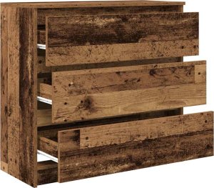 vidaXL Szafka, stare drewno, 80x35x76 cm, materiał drewnopochodny 5