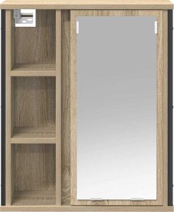 vidaXL Szafka ścienna łazienkowa z lustrem, dąb sonoma, 50x21x60 cm 6