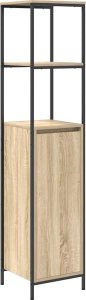 vidaXL Szafka łazienkowa z półkami, dąb sonoma, 36x35x165 cm 2