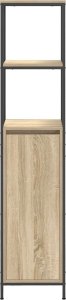 vidaXL Szafka łazienkowa z półkami, dąb sonoma, 36x35x165 cm 6