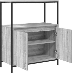 vidaXL Szafka łazienkowa z półkami, szary dąb sonoma, 76,5x35x95 cm 5