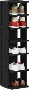 vidaXL Szafka na buty, czarny dąb, 25x27x102 cm 4