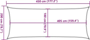 vidaXL Żagiel przeciwsłoneczny, 160 g/m, żółty, 2x4,5 m, HDPE 10