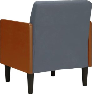 vidaXL Sofa Fotel z Podłokietnikami Ciemnoszary 55 cm Aksamit 5