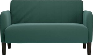 vidaXL Sofa dwuosobowa Ciemnozielona 109 cm Aksamit 2