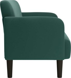 vidaXL Sofa dwuosobowa Ciemnozielona 109 cm Aksamit 3