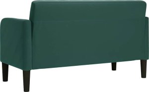 vidaXL Sofa dwuosobowa Ciemnozielona 109 cm Aksamit 4