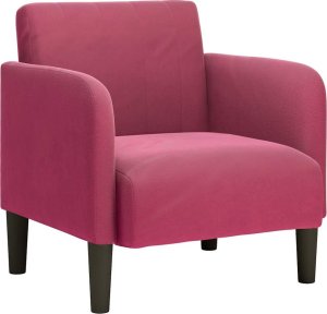 vidaXL Sofa Fotel z Podłokietnikami Wino Czerwone 54 cm Aksamit 2