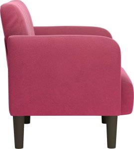vidaXL Sofa Fotel z Podłokietnikami Wino Czerwone 54 cm Aksamit 4