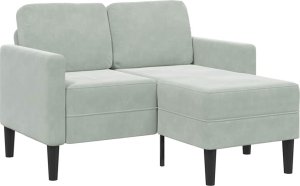 vidaXL Sofa 2-osobowa z szezlongiem w kształcie litery L, jasnoszara 2