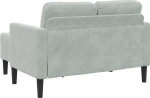 vidaXL Sofa 2-osobowa z szezlongiem w kształcie litery L, jasnoszara 6