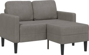 vidaXL Sofa 2-osobowa z szezlongiem w kształcie litery L, jasnoszara 2