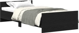 vidaXL Łóżko bez materaca, czarny dąb, 90x200 cm 2