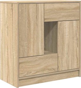 vidaXL Komoda z szufladami i drzwiami, dąb sonoma, 70,5x34x74,5 cm 2