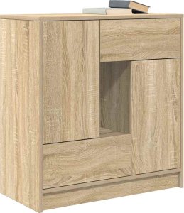 vidaXL Komoda z szufladami i drzwiami, dąb sonoma, 70,5x34x74,5 cm 4