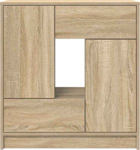 vidaXL Komoda z szufladami i drzwiami, dąb sonoma, 70,5x34x74,5 cm 6