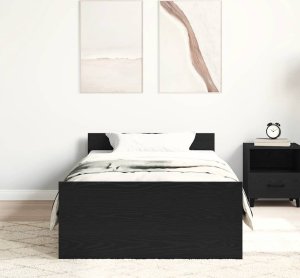 vidaXL Łóżko bez materaca, czarny dąb, 90x190 cm 3