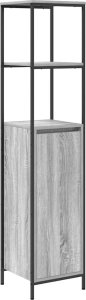 vidaXL Szafka łazienkowa z półkami, szary dąb sonoma, 36x35x165 cm 2