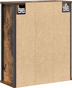 vidaXL Szafka ścienna łazienkowa z lustrem, przydymiony dąb 50x21x60cm 8