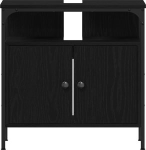vidaXL Szafka pod umywalkę, czarny dąb, 60x30x60 cm 6