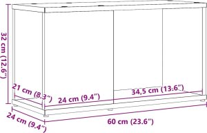 vidaXL Szafka RTV, czarny dąb, 60x24x32 cm 10