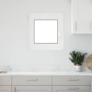 vidaXL Okno piwniczne RISOR 60x60 cm uchylno-rozwierne DIN lewe białe 1