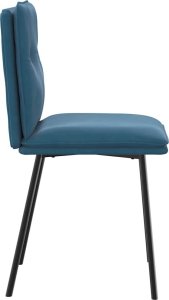 vidaXL Krzesła stołowe, 2 szt., niebieskie, aksamitne 5