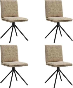 vidaXL Krzesła do jadalni 4 szt. Jasnoszary zamsz syntetyczny 2