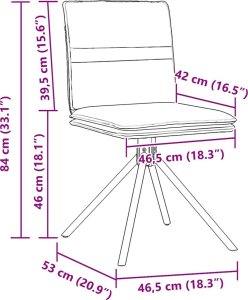 vidaXL Krzesła do jadalni 4 szt. Jasnoszary zamsz syntetyczny 9
