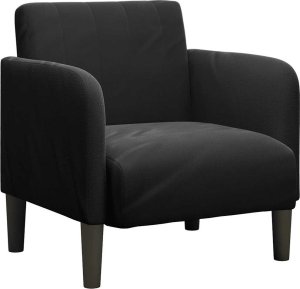 vidaXL Sofa Fotel z Podłokietnikami Czarny 54 cm Aksamit 2