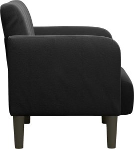 vidaXL Sofa Fotel z Podłokietnikami Czarny 54 cm Aksamit 4