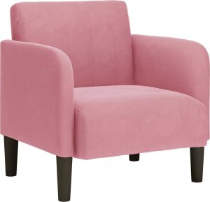 vidaXL Sofa Fotel z Podłokietnikami Różowy 54 cm Aksamit 2