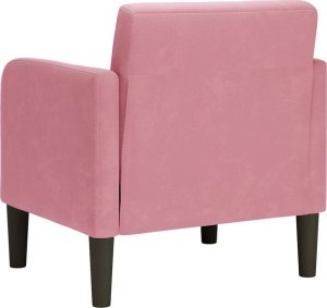 vidaXL Sofa Fotel z Podłokietnikami Różowy 54 cm Aksamit 5