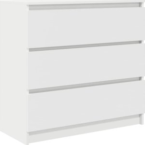 vidaXL Szafka, biała, 80x35x76 cm, materiał drewnopochodny 2