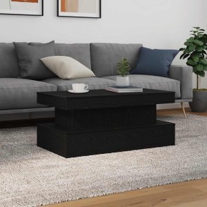 vidaXL Stolik kawowy z oświetleniem LED, czarny dąb, 90x50x40 cm (862256) 4
