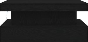 vidaXL Stolik kawowy z oświetleniem LED, czarny dąb, 90x50x40 cm (862256) 6