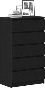 vidaXL Komoda, czarny dąb, 60x36x103 cm 4